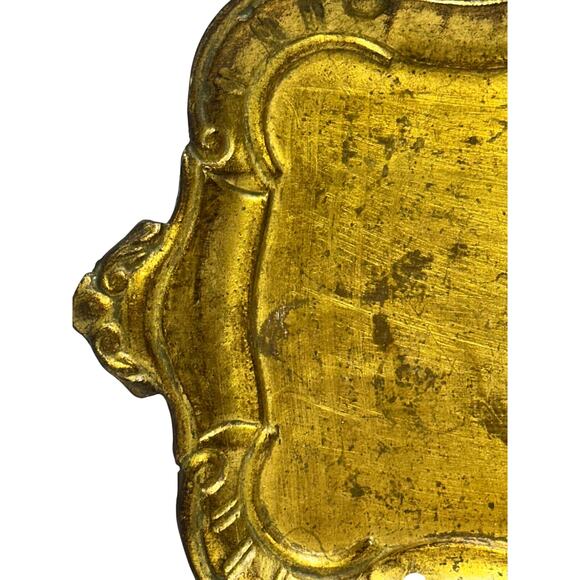 Labrazel Florentine Wooden Hollywood Regency Art Nouveau Tray Made in Italy - Picture 2 of 5